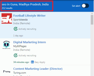 SEO Courses in Guna - Job Statistics