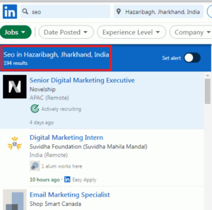 SEO Courses in Hazaribagh - Job Statistics