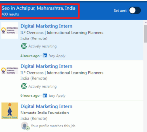 SEO Courses in Achalpur - Job Statistics