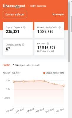 Marketing Strategy of SKF India - SEO