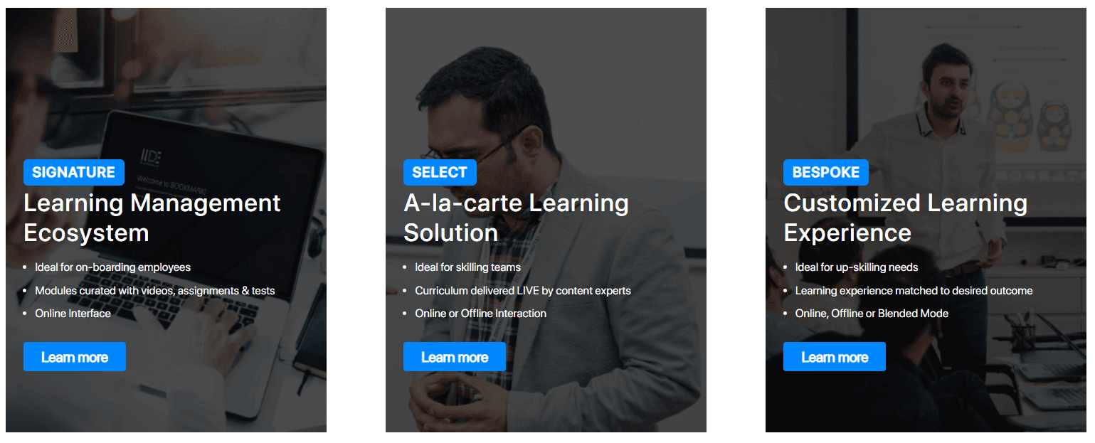 corporate training companies in india - iide pro programme offerings