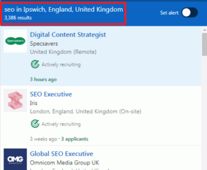 SEO Courses in Ipswich - Job Statistics