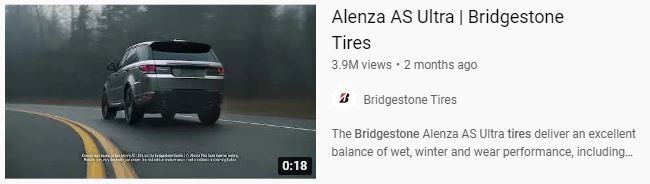 Marketing Strategy Of Bridgestone - Alenza AS Ultra tires