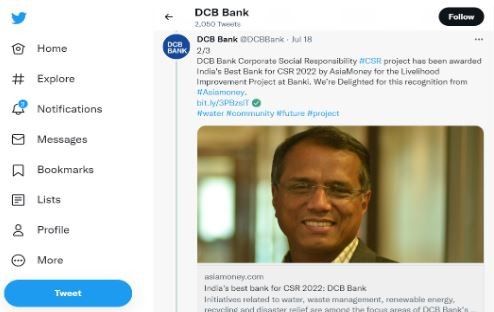  Marketing Strategy of DCB Bank - Twitter