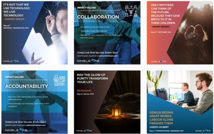 Marketing Strategy of Nineleaps - Social media marketing posts 1