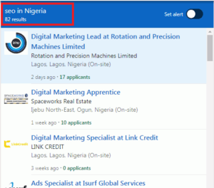 SEO Courses in Ijebu Igbo - Job Statistics