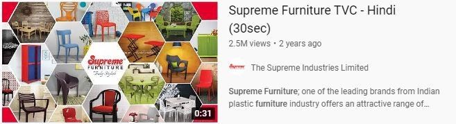 Marketing Strategy Of Supreme Industries - Campign 1