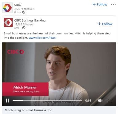 Marketing Strategy of CIBC - Influencer's Instagram