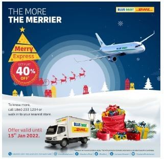 Marketing Strategy of Blue dart express - poster of an offer by blue dart