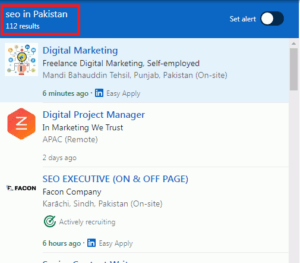 SEO Courses in Gojra - Job Statistics