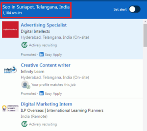 SEO Courses in Suryapet - Job Statistics