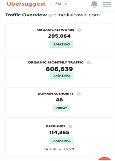 Marketing Strategy Of Motilal Oswal Financial Services - SEO