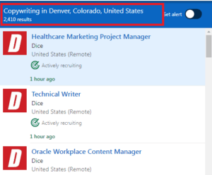 Copywriting Courses in Denver - Job Statistics
