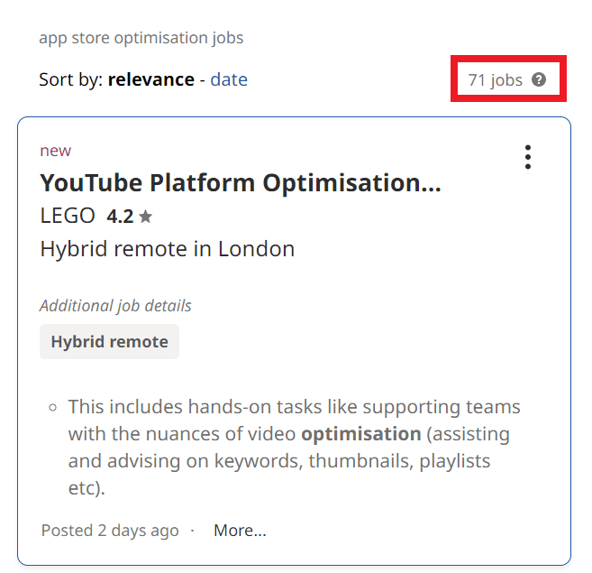 App Store Optimization Courses in Leeds - Job Statistics