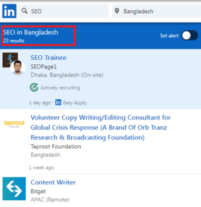 SEO Courses in Puthia - Job Statistics