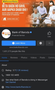Bank of Baroda Marketing Case Study Digital Presence Facebook