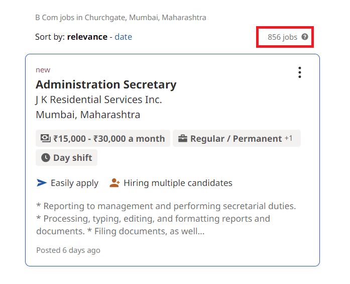 Digital Business courses in Churchgate - Job Statistics
