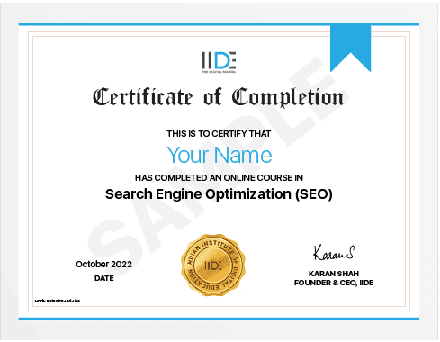 IIDE Certificate