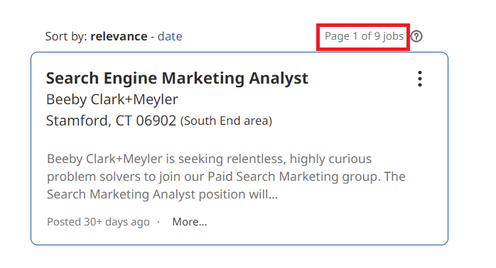 SEO Courses In Bridgeport - Job Statistics