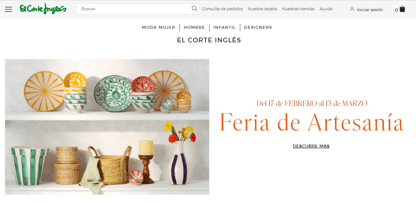 SWOT Analysis of El Corte Inglés - El Corte Inglés Website