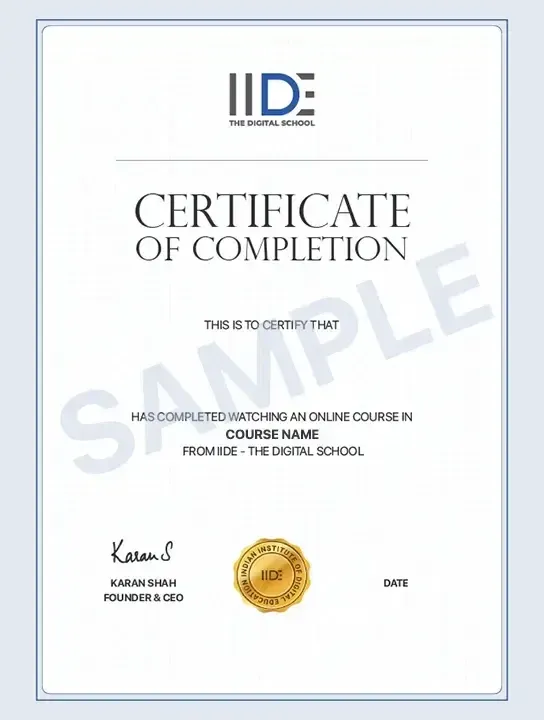 Certificate of completion