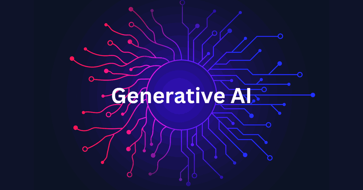 ChatGPT for Beginners - Image with the words 'Generative AI' written on it 