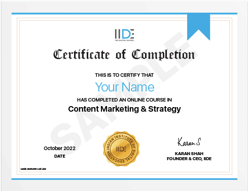 Content Marketing Courses in Lalitpur - IIDE Certification