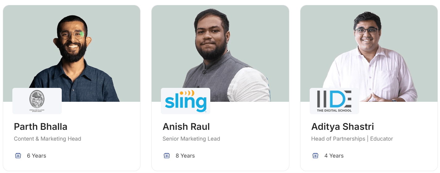 Content Writing Course Instructors