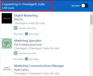Copywriting Courses in Chandigarh - Job Statistics
