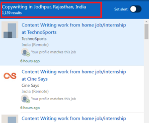 Copywriting Courses in Jodhpur - Job Statistics