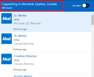 Copywriting Courses in Montreal - Job Statistics