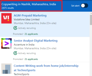 Copywriting Courses in Nashik - Job Statistics