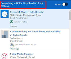 Copywriting Courses in Noida - Job Statistics