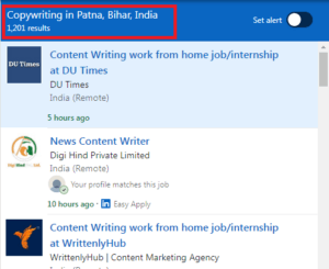 Copywriting Courses in Patna - Job Statistics