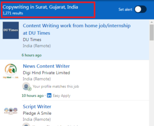 Copywriting Courses in Surat - Job Statistics