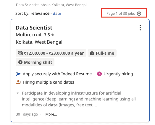 data science courses in kolkata - job statistics