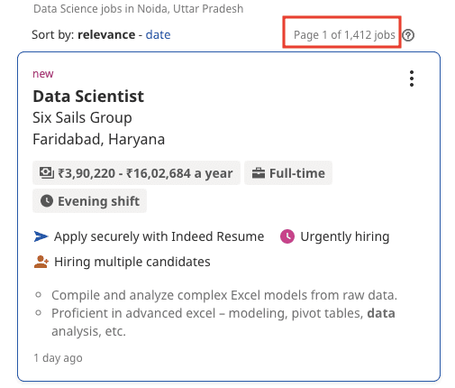 data science courses in noida - job statistics
