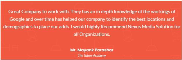 Digital Marketing Agencies in Meerut - Nexus Media Solution Client Review