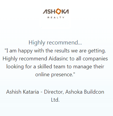 Digital Marketing Companies in India - Aidasinc Client Review