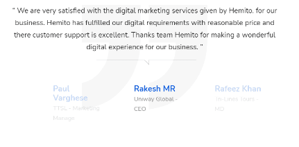 Digital Marketing Companies in Kerala - Hemito Digital Client Review