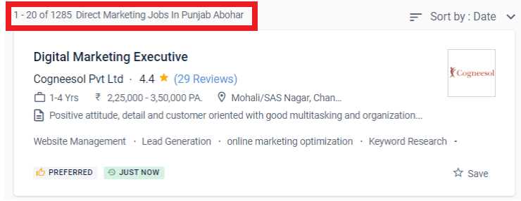 digital marketing courses in ABOHAR - job statistic