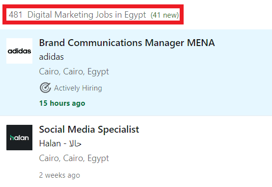 Digital Marketing Courses in Alexandria - Job Statistics