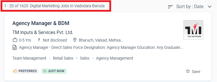 digital marketing courses in anand - job statistic