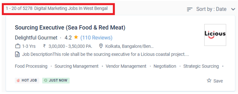 digital marketing courses in BANGAON - job statistic