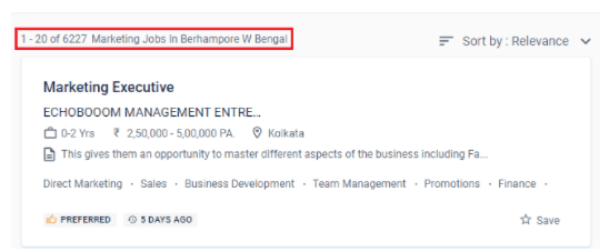 digital marketing courses in berhampore - job statistics