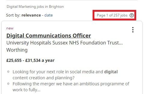 Digital marketing courses in Brighton- Job Statistics