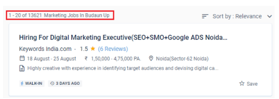 digital marketing courses in budaun - job statistics