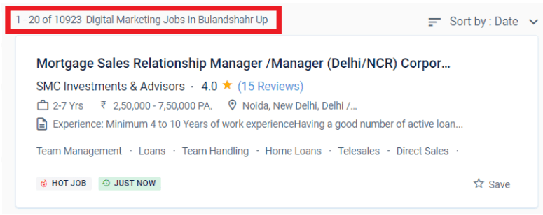 digital marketing courses in bulandshahr - job statistic
