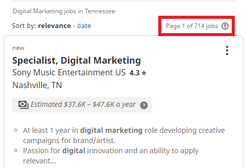 Digital-Marketing-Courses-In-Clarksville-Job Statistics