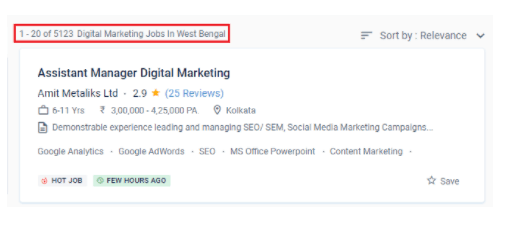 digital marketing courses in darjeeling - job statistics